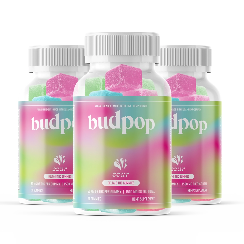 BudPop Delta-8 50mg Gummies – Sour