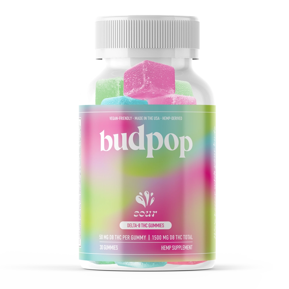 BudPop Delta-8 50mg Gummies – Sour