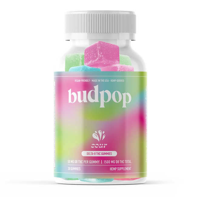 BudPop Delta-8 50mg Gummies – Sour