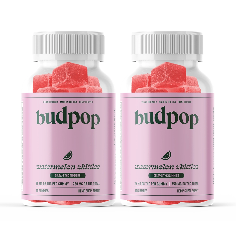 BudPop Delta-8 Watermelon Zkittlez Gummies (750mg)