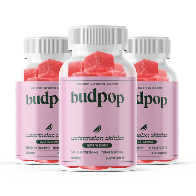 BudPop Delta-8 Watermelon Zkittlez Gummies (750mg)
