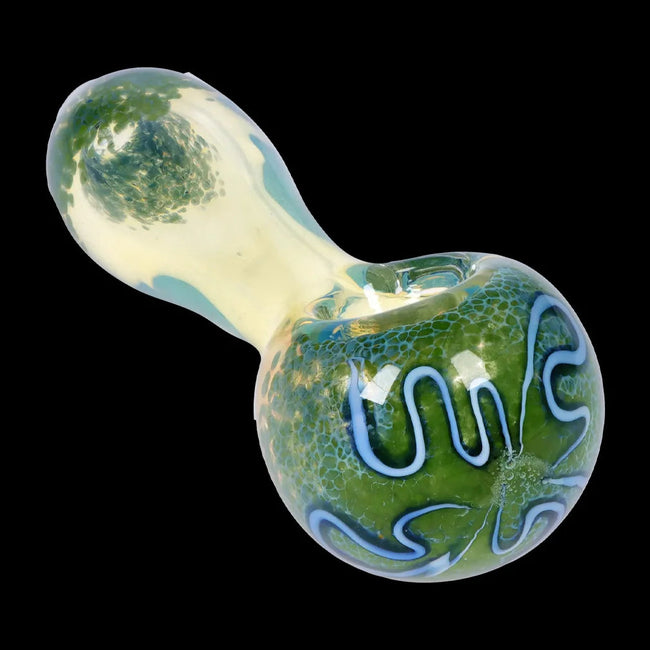 Smoke Cartel Frit Fumed with Piping Spoon Pipe - 2.5 in.