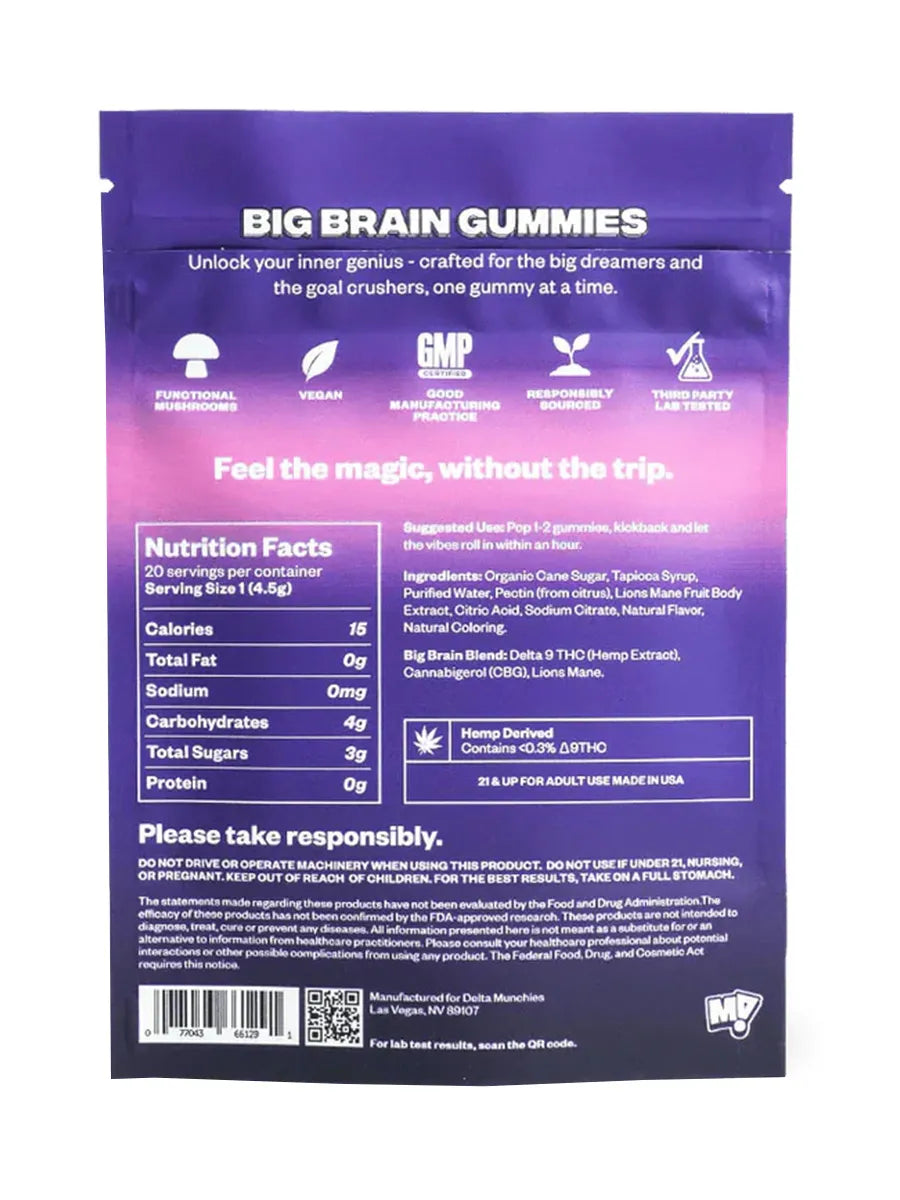 Mixed Berry Munchies Functional Microdose Big Brain Gummies 20ct