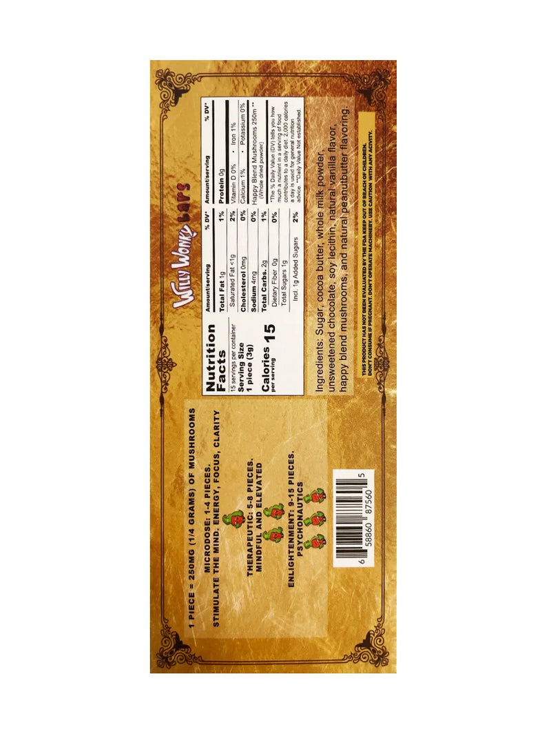 Peanut Butter Willy Wonky Happy Blend Bars Best Sales Price - Edibles
