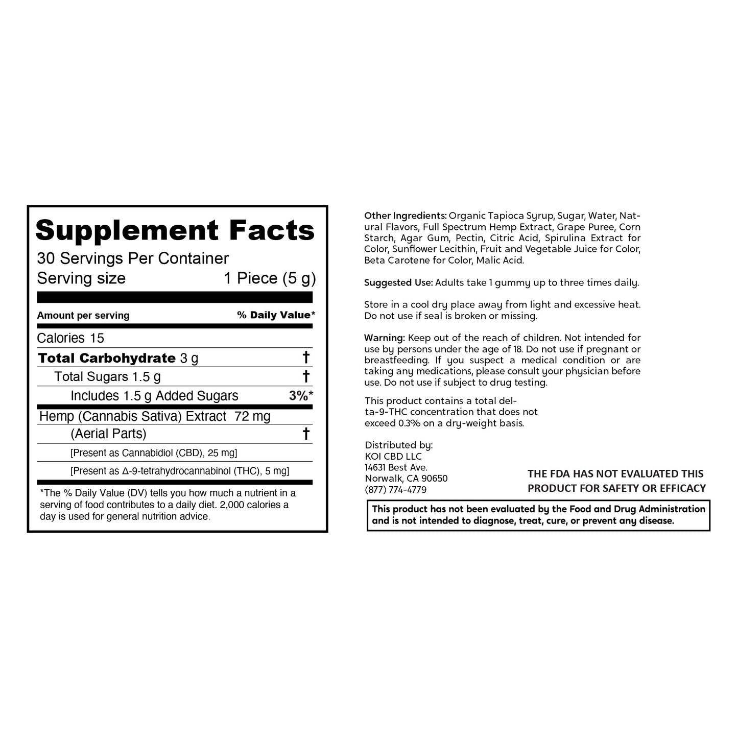 Koi Complete Full Spectrum CBD Gummies