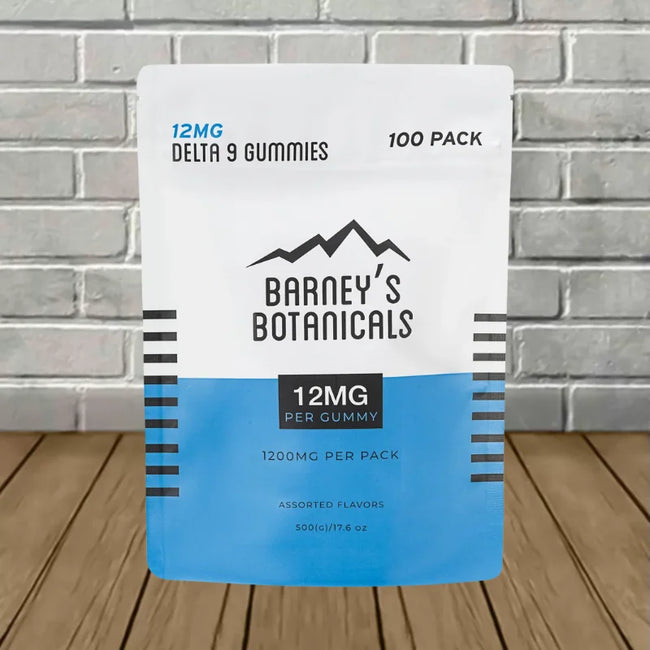 Barney’s Botanicals Delta 9 THC Gummies 12mg | 100ct Best Sales Price - Gummies