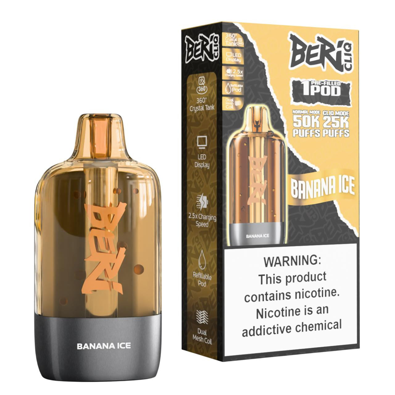 Beri Cliq 50K Pre-filled Replacement Pod (Pack of 1)