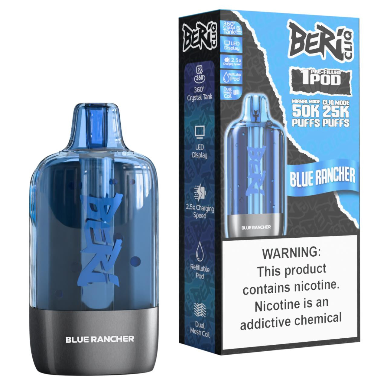 Beri Cliq 50K Pre-filled Replacement Pod (Pack of 1)