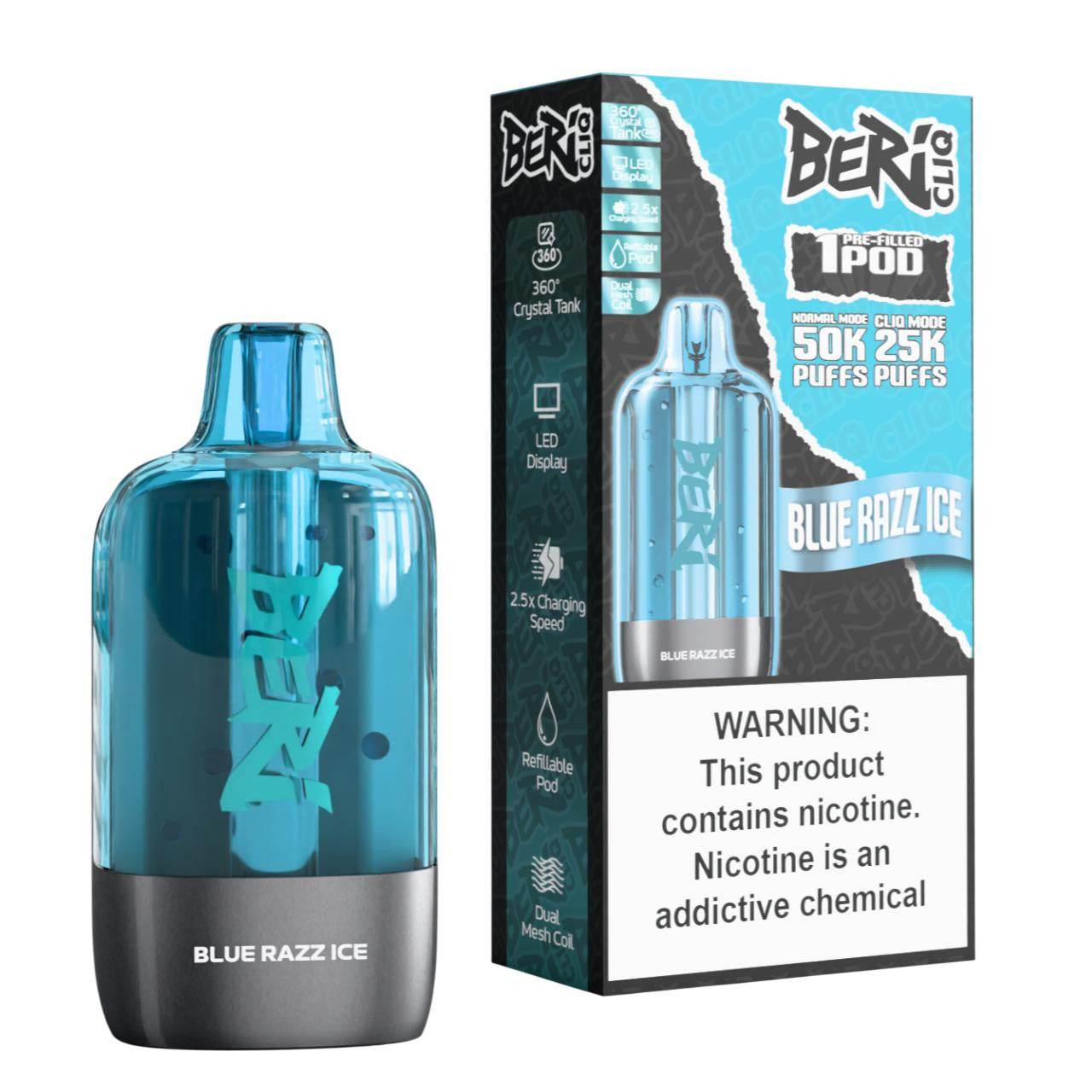 Beri Cliq 50K Pre-filled Replacement Pod (Pack of 1)
