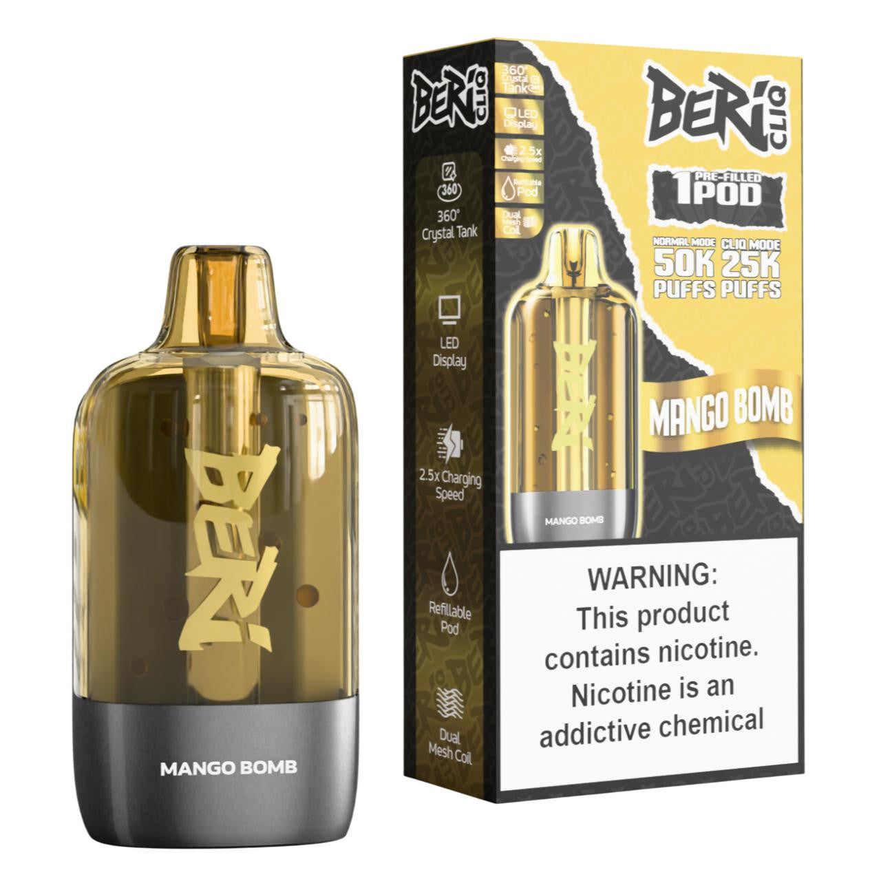 Beri Cliq 50K Pre-filled Replacement Pod (Pack of 1)