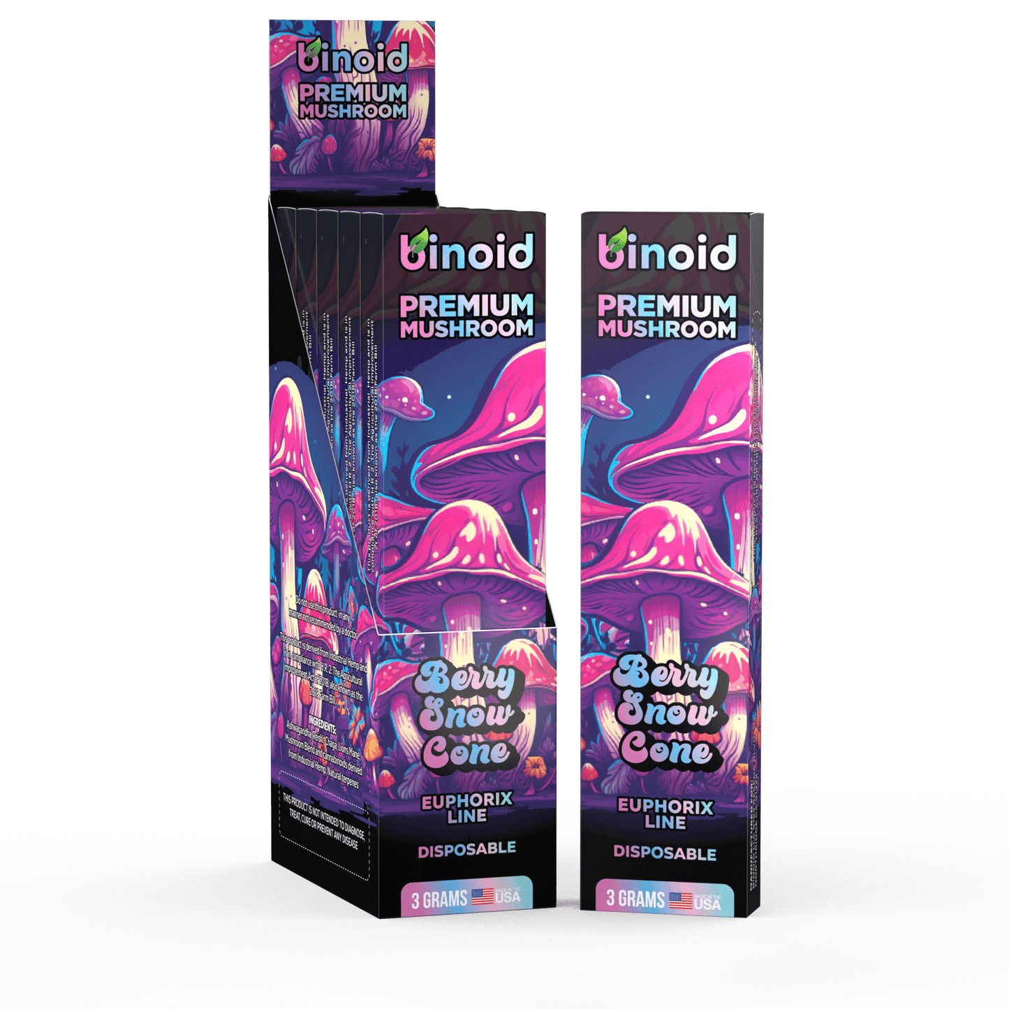 Binoid On Sale: Mushroom Disposable Vapes – 3 Gram