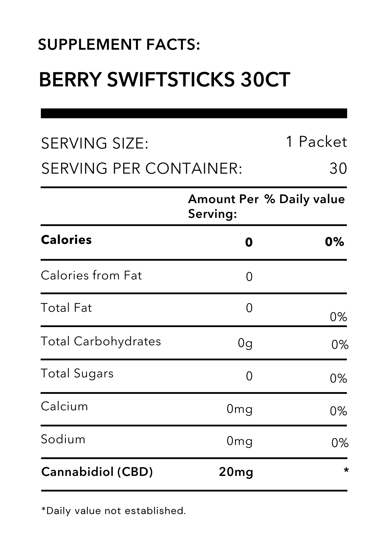 Berry Swiftsticks 30ct