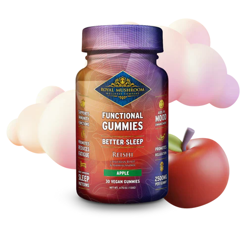 Royal Mushroom Better Sleep Reishi Gummies Apple Flavor Best Sales Price - Gummies