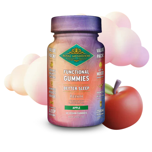 Royal Mushroom Better Sleep Reishi Gummies Apple Flavor Best Sales Price - Gummies