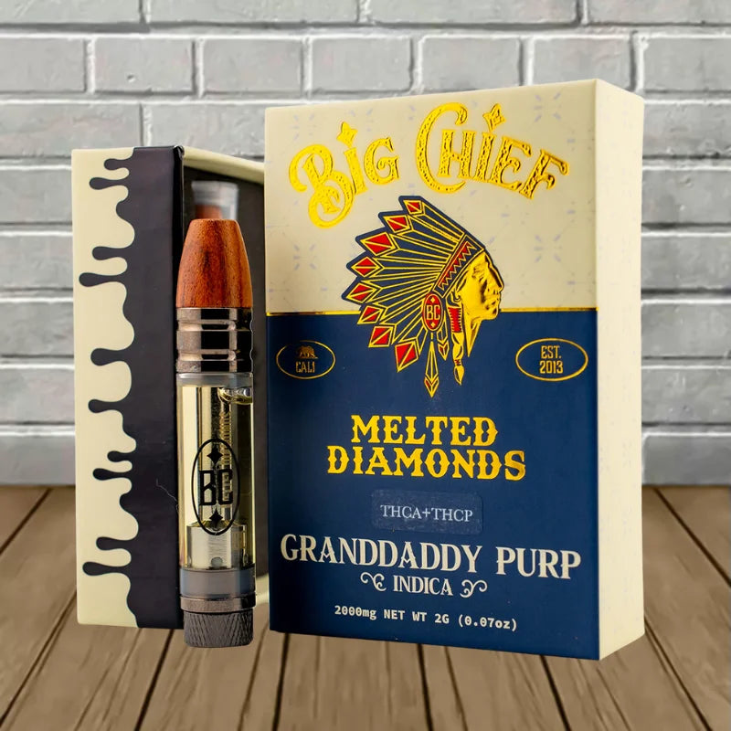 Big Chief Melted Diamonds THCA + THCP Vape Cartridge 2g
