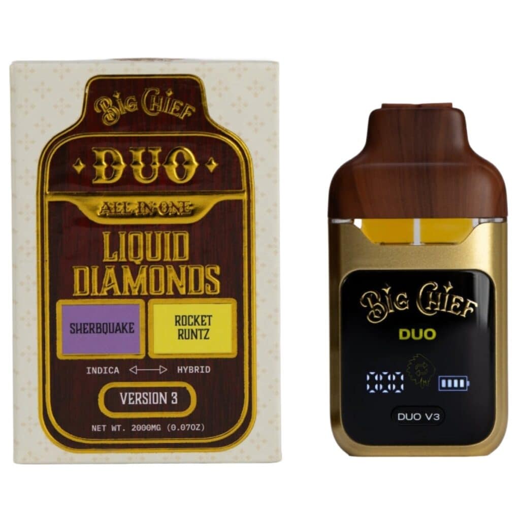 Big Chief THCa Liquid Diamonds DUO V3 Disposable 2g Best Sales Price - Vape Pens