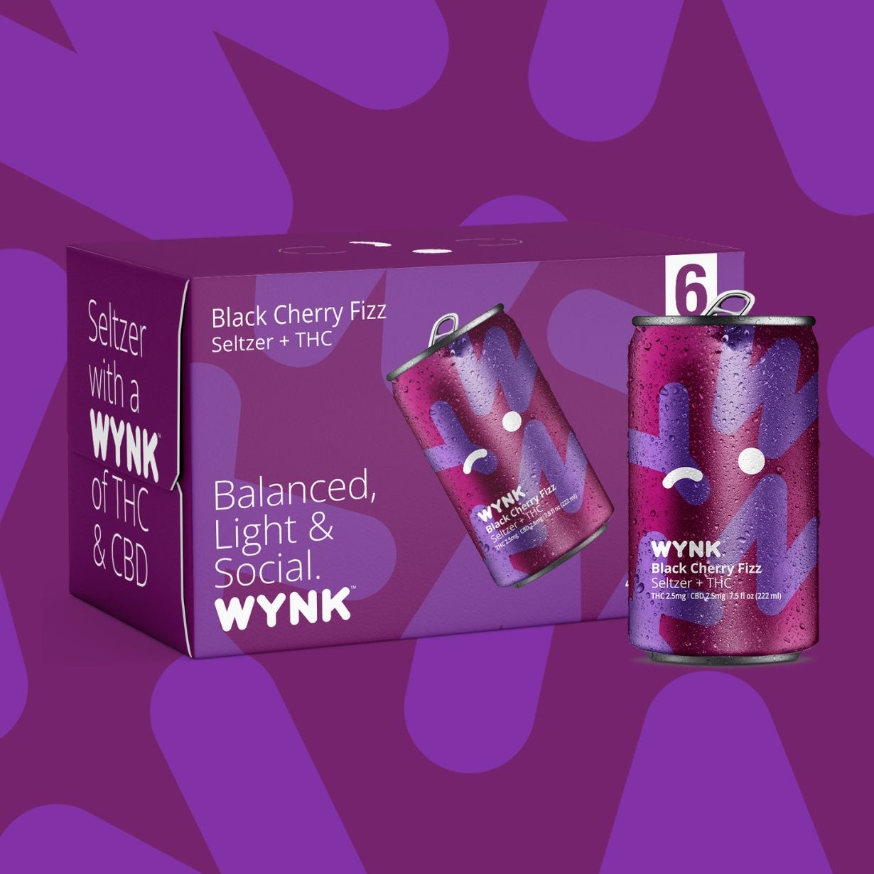 WYNK Seltzer Black Cherry Fizz