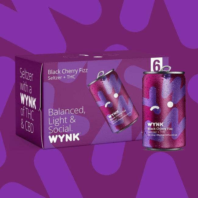 WYNK Seltzer Black Cherry Fizz