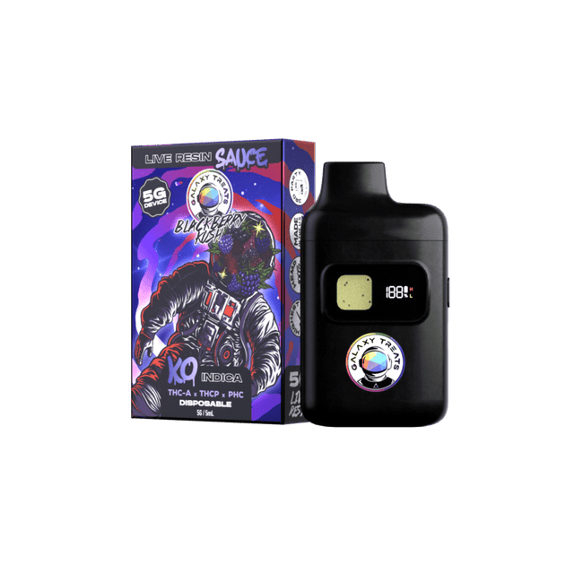 Galaxy Treats Blackberry KushLive Resin Disposables