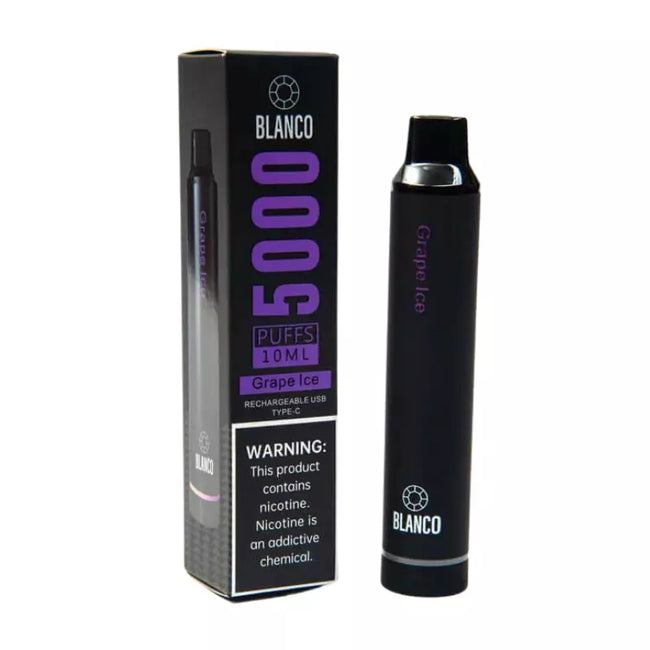 Blanco Rechargeable Disposable 5000 Puffs - Grape Ice Best Sales Price - Disposables