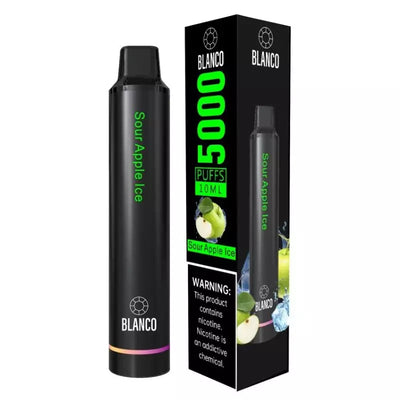 Blanco Rechargeable Disposable 5000 Puffs - Sour Apple Ice Best Sales Price - Disposables