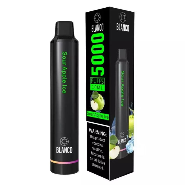 Blanco Rechargeable Disposable 5000 Puffs - Sour Apple Ice Best Sales Price - Disposables