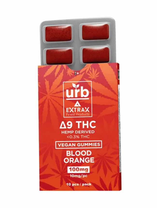Blood Orange Urb x Delta Extrax Delta 9 THC Vegan Gummies 10ct 100mg