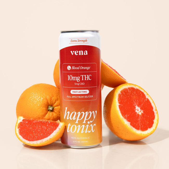 Happy Tonix 10mg THC Seltzers | Blood Orange