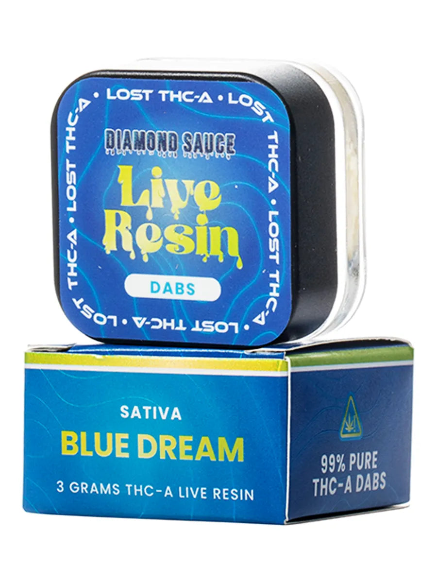Blue Dream Lost THC Diamond Sauce THC-A Live Resin Dabs 3G
