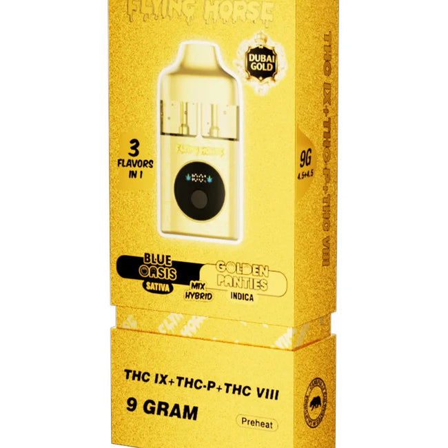 Blue Oasis | Golden Panties Flying Horse Dubai Gold 3 in 1 Disposable 9G