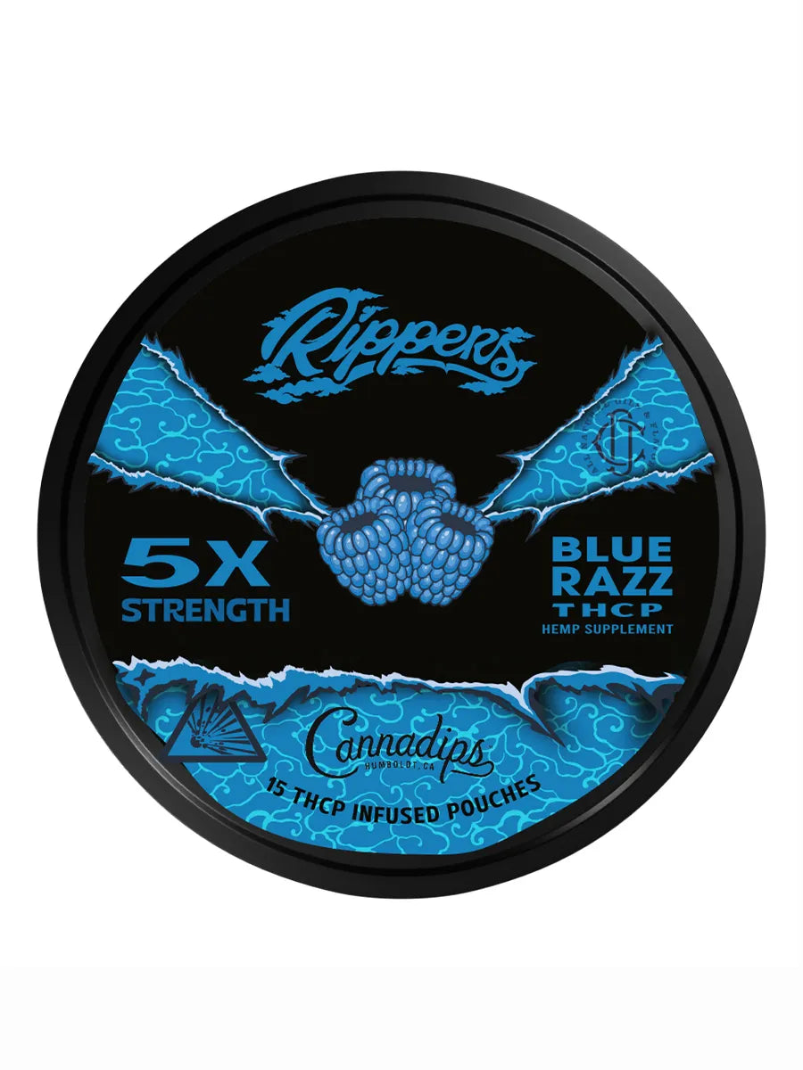 Blue Razz Cannadips 5X THCP Infused Pouches 15ct 112.5MG