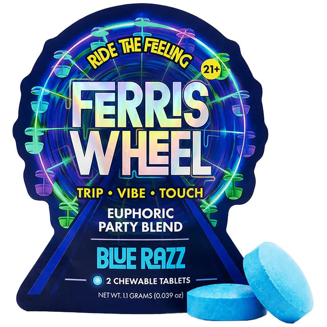 Blue Razz Ferris Wheel Euphoric Party Blend Gummies 2ct