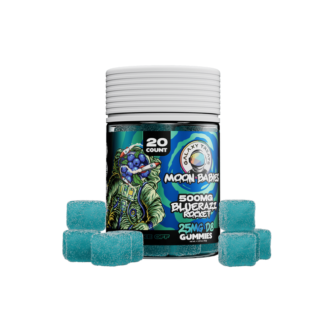 Galaxy Treats Bluerazz Rocket D8 Gummies (20ct) Best Sales Price - Gummies