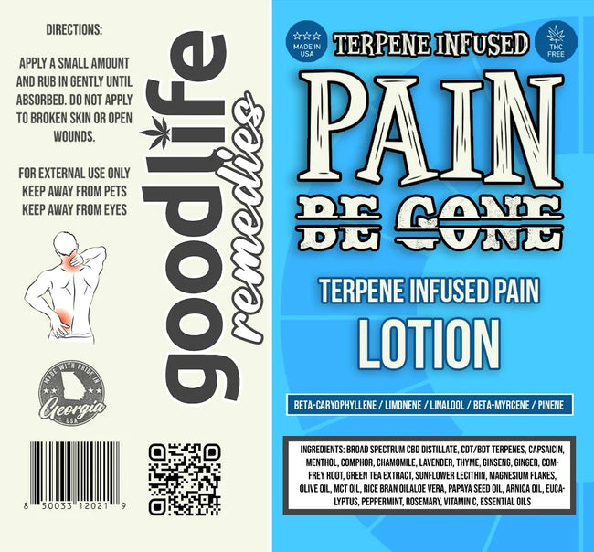 GOOD LIFE : Pain Be Gone Terpene Lotion | 8oz Best Sales Price - Topicals
