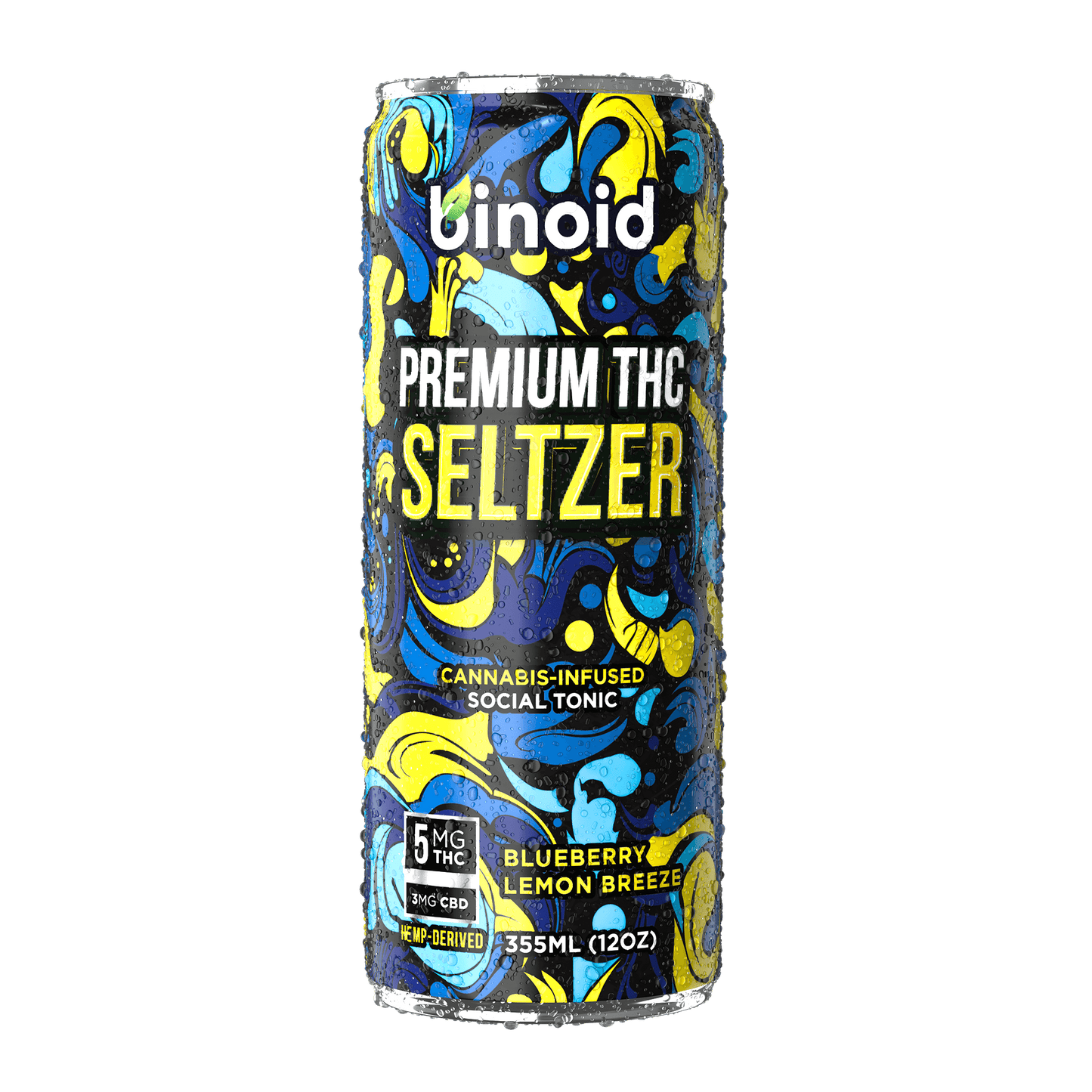 Binoid THC Seltzer – Good Vibes Cannabis Drink (4 Pack)