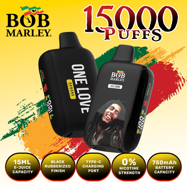 Bob Marley MT15000 Zero Nicotine Disposable (15000 Puffs)
