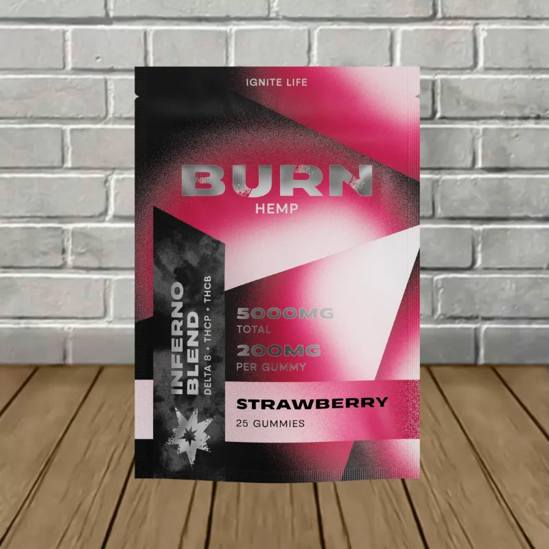 Burn Inferno Blend Delta 8 + THC-P + THC-B Gummies 5000mg