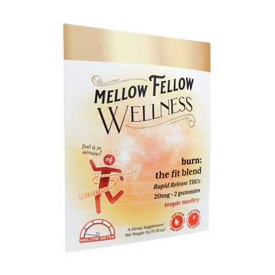 Mellow Fellow Wellness Gummies - Burn Blend - Tropic Medley - 20mg Best Sales Price - Edibles