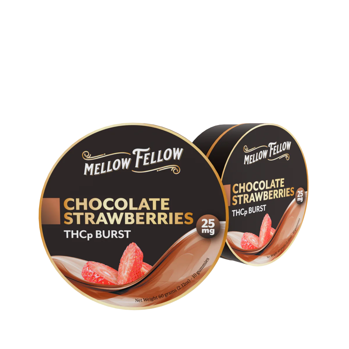 Mellow Fellow THCp Bursts Edibles - Chocolate Strawberries - 25mg