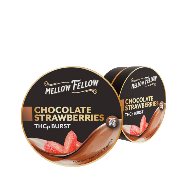 Mellow Fellow THCp Bursts Edibles - Chocolate Strawberries - 25mg