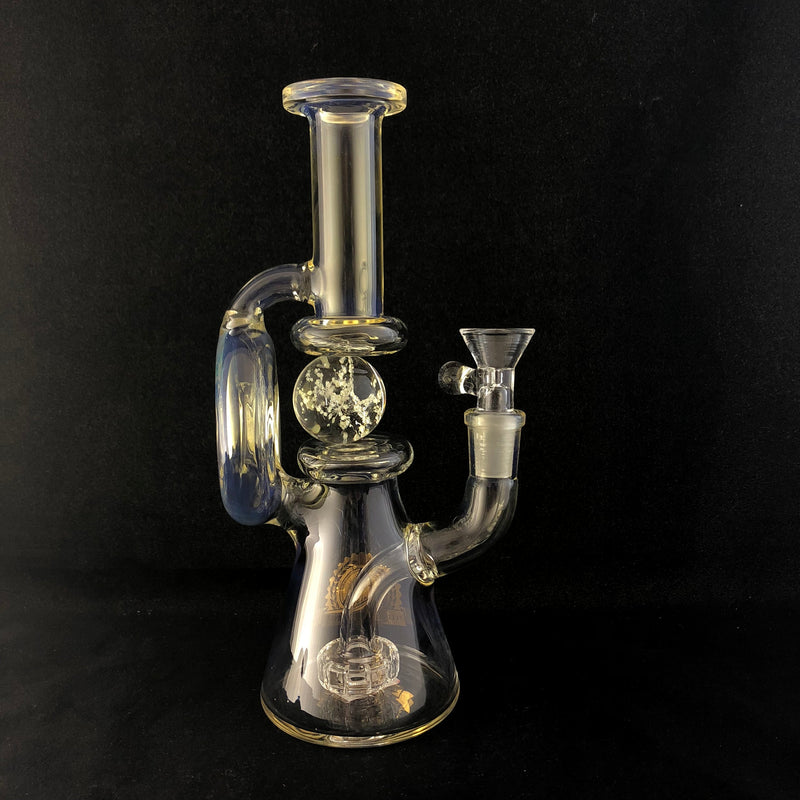 Illuminati Glass BH6 009 - FUMED Marble Orbit Rig Best Sales Price - Bongs