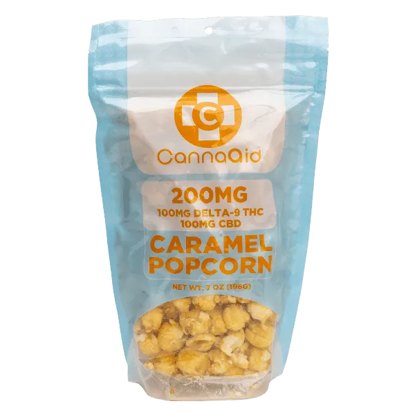 CannaAid | Delta 9 THC + CBD Flavored Popcorn - 200mg Best Sales Price - Gummies