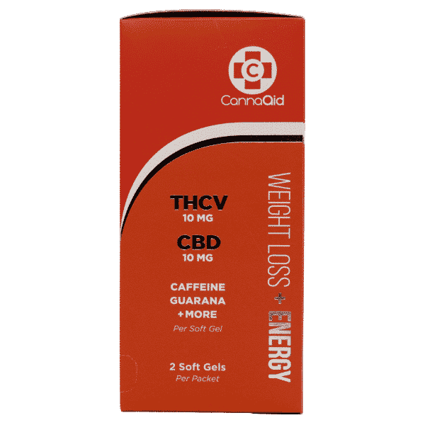 CannaAid | THCV + CBD Weight Loss & Energy Vegan Softgel Capsules 40mg - 1200mg Best Sales Price - Edibles