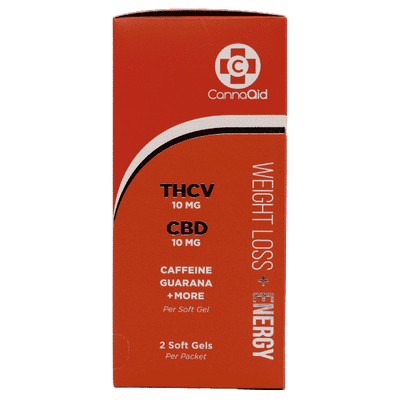 CannaAid | THCV + CBD Weight Loss & Energy Vegan Softgel Capsules 40mg - 1200mg Best Sales Price - Edibles