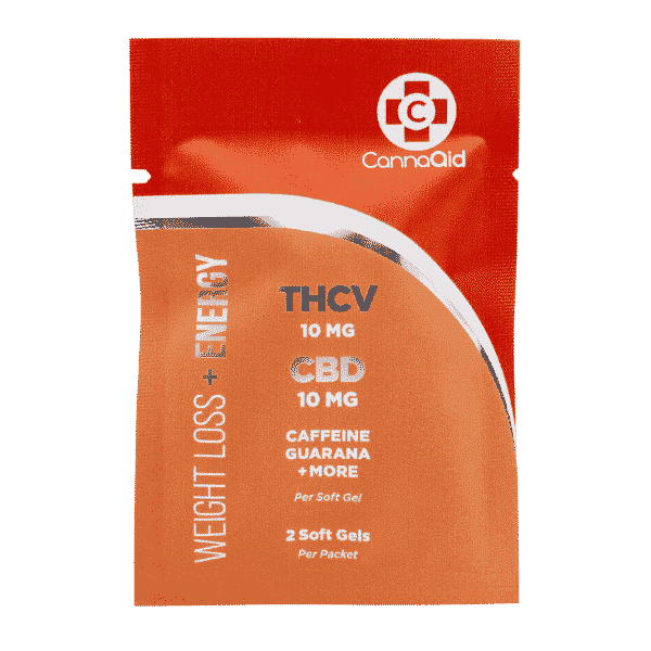 CannaAid | THCV + CBD Weight Loss & Energy Vegan Softgel Capsules 40mg - 1200mg Best Sales Price - Edibles