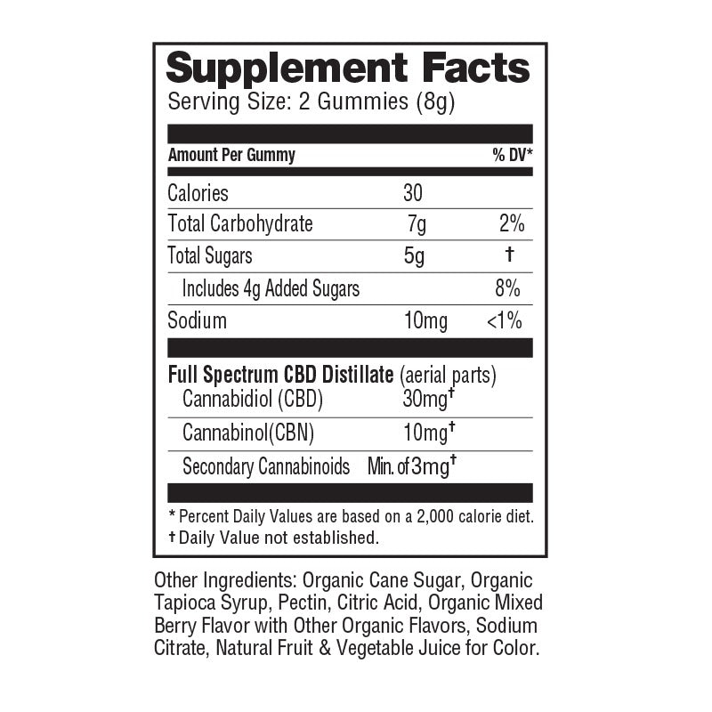 NuLeaf Naturals SLEEP - CBD:CBN Gummies