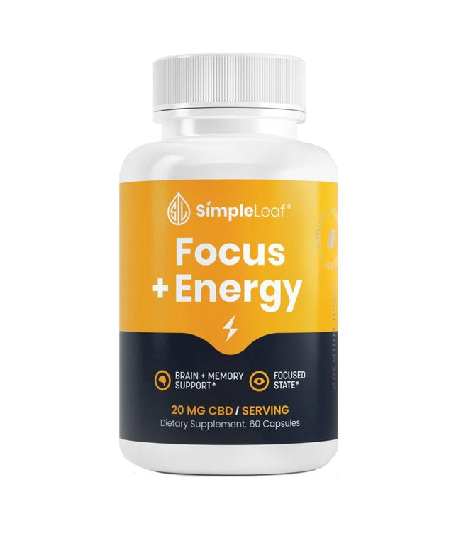 Simple Leaf Energy & Mood CBD Capsules - 1200mg