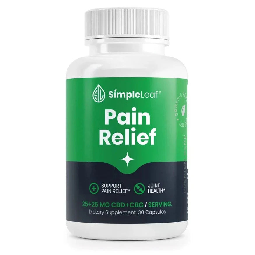 Simple Leaf CBD + CBG Pain Relief Capsules - 1500mg