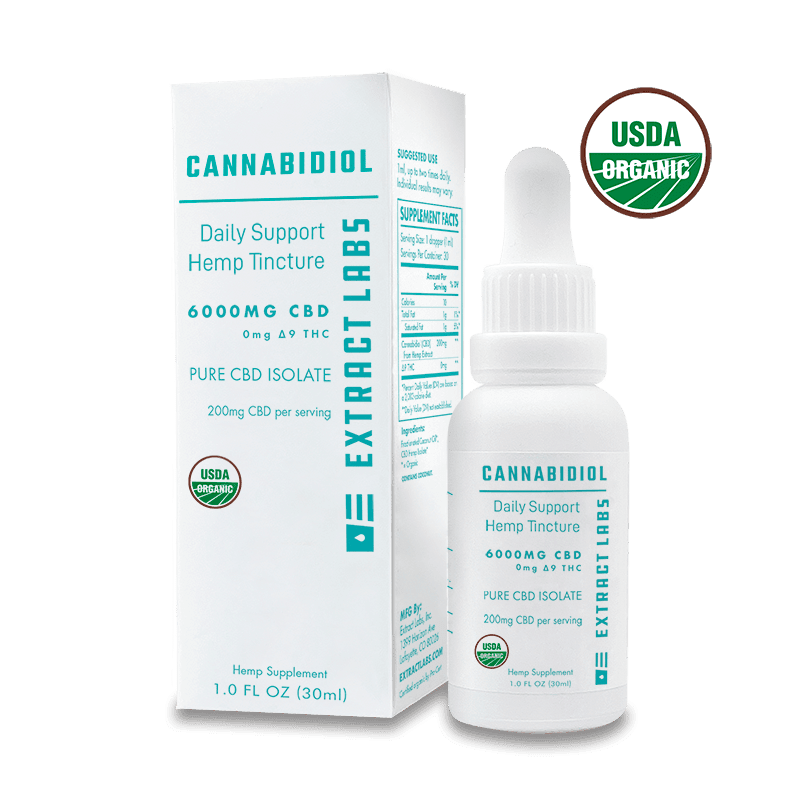 Extract Labs Organic CBD Isolate Oil | Daily Support
