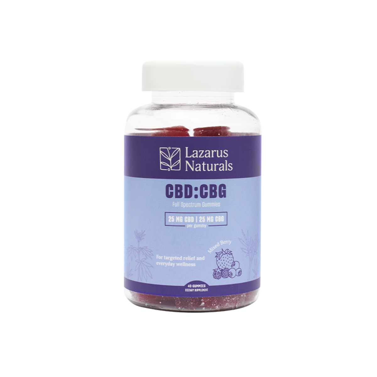 Lazarus Naturals CBD+CBG GUMMIES